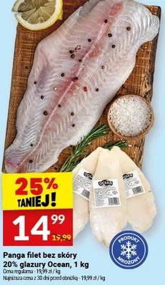 Panga filet bez skóry 20% glazury Oceanfrost promocja w Twój Market