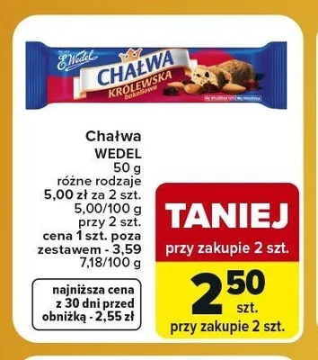 Chałwa Królewska bakaliowa E.Wedel promocja w Carrefour Express