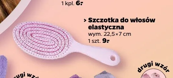 Szczotka do włosów elastyczna promocja w Netto