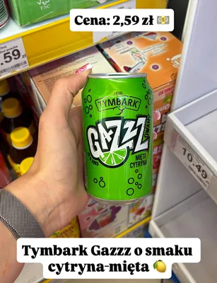 Napój gazowany Tymbark Gazzz o smaku cytryna-mięta promocja w Dino