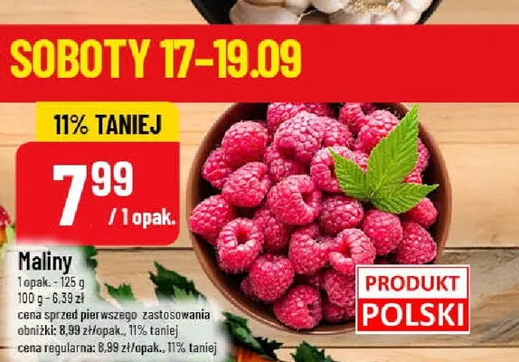 Maliny promocja w POLOmarket