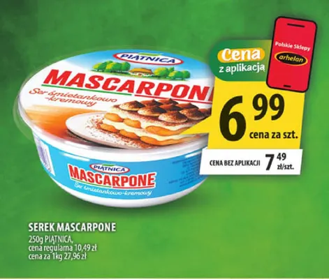 Serek mascarpone Piątnica promocja w Arhelan
