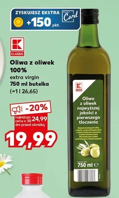 Oliwa z oliwek 100% extra virgin promocja w Kaufland
