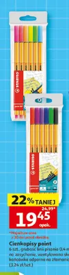 Cienkopisy Stabilo point 88 6-pak promocja w Auchan