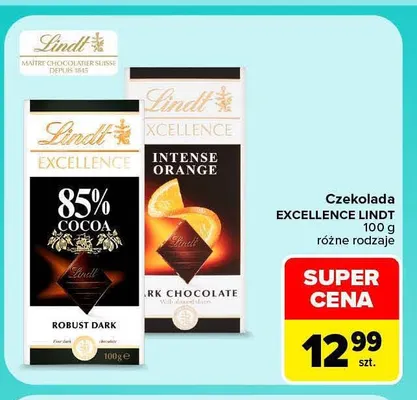Czekolada Excellence Lindt promocja w Carrefour