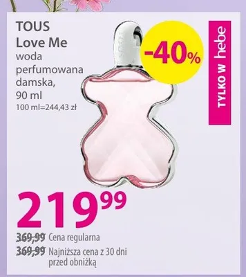 Woda perfumowana damska Love Me promocja w Hebe