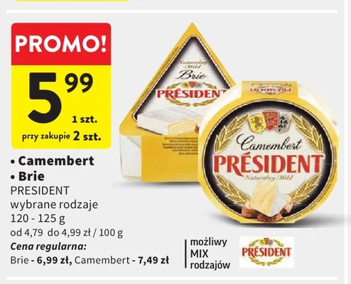 Ser Brie Président promocja w Intermarche