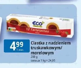 Ciastka z nadzieniem morelowym ECO+ promocja w Leclerc