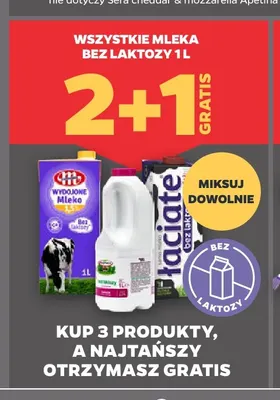 Mleko bez laktozy Łaciate promocja w Netto