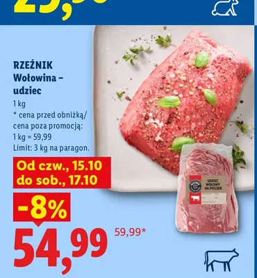 Wołowina udziec Rzeźnik promocja w Lidl