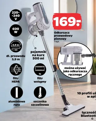 Odkurzacz przewodowy pionowy promocja w Netto