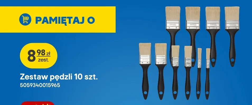 Zestaw pędzli 10 szt. promocja w Castorama