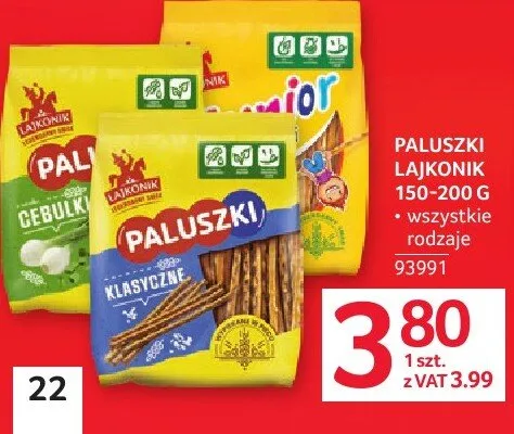 Paluszki Lajkonik cebulkowe promocja w Selgros