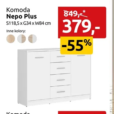 Komoda Nepo Plus promocja w Black Red White
