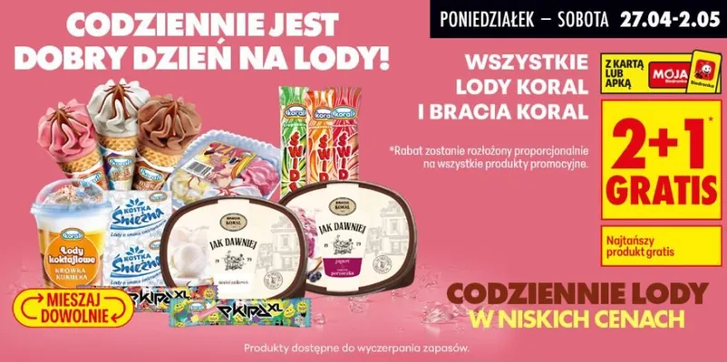 Lody Koral promocja w Biedronka
