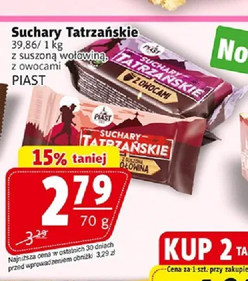 Suchary Tatrzańskie z suszoną wołowiną Piast promocja w Prim Market