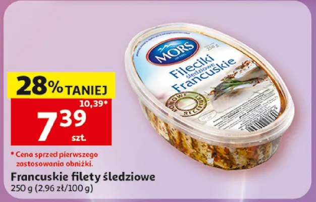 Francuskie filety śledziowe Mors promocja w Auchan