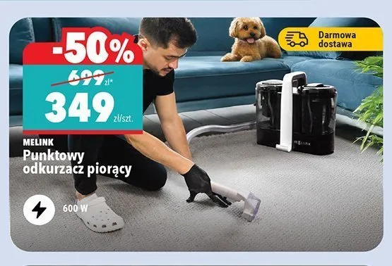 Punktowy odkurzacz piorący Melink promocja w Biedronka