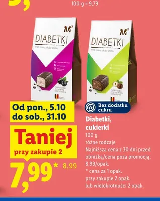 Cukierki Diabetki z czarną porzeczką promocja w Lidl