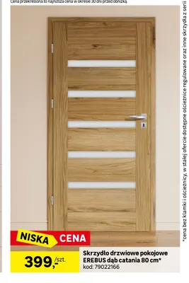 Skrzydło drzwiowe pokojowe Erebus dąb catania 80 cm promocja w Leroy Merlin