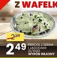 Pierogi z serem i jagodami promocja w Wafelek