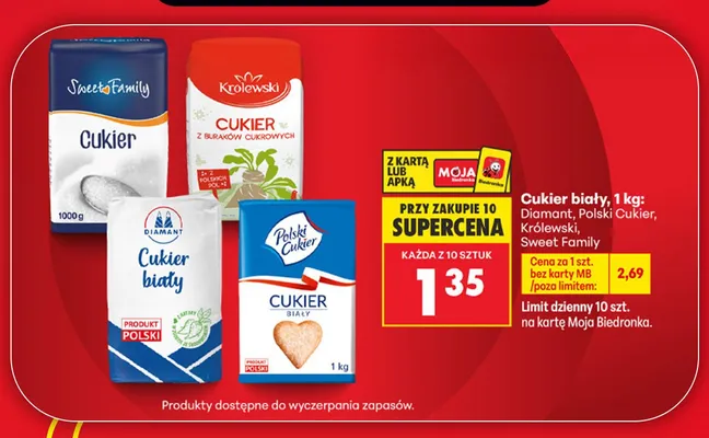 Cukier biały Diamant promocja w Biedronka