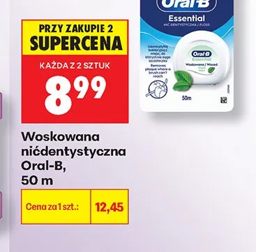 Woskowana nić dentystyczna Oral-B promocja w Biedronka