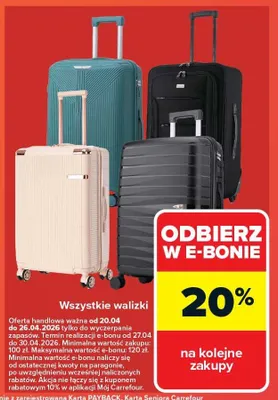 Walizki wszystkie promocja w Carrefour