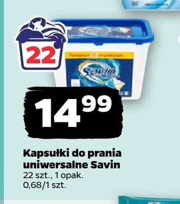Kapsułki do prania uniwersalne Savin promocja w Netto