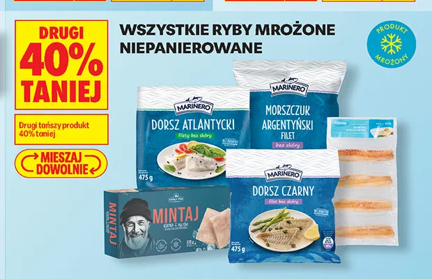 Polędwice z mintaja bez skóry Marinero promocja w Biedronka