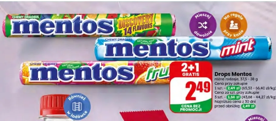 Drops Mentos Mint promocja w Dino