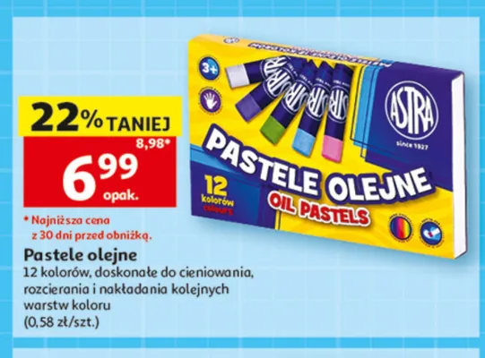 Pastele olejne Astra promocja w Auchan