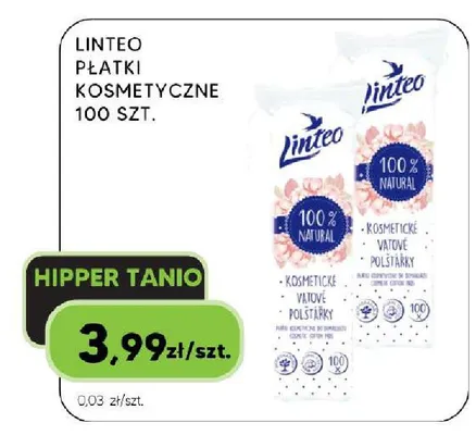 Płatki kosmetyczne Linteo promocja w HIPPER.pl