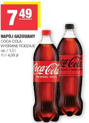 Napój gazowany wybrane rodzaje promocja w SPAR