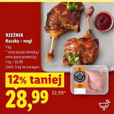 Kaczka nogi Rzeźnik promocja w Lidl