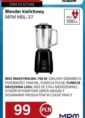 Blender kielichowy MPM MBL-37 promocja w kakto.pl