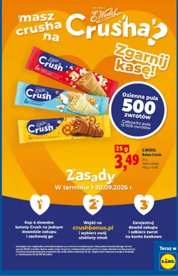 Baton E.Wedel Crush Caramel White Chocolate & Popcorn promocja w Lidl