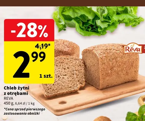 Chleb żytni z otrębami Réva promocja w Intermarche