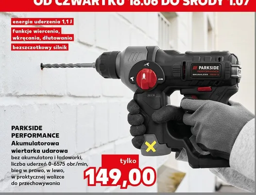 Akumulatorowa wiertarka udarowa Parkside Performance promocja w Kaufland