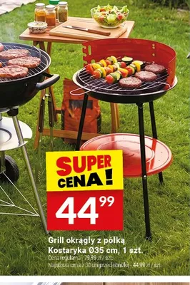Grill okrągły z półką Kostaryka Ø35cm promocja w Twój Market
