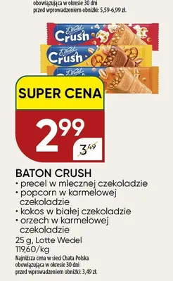 Baton Crush E.Wedel kokos w białej czekoladzie promocja w Chata Polska