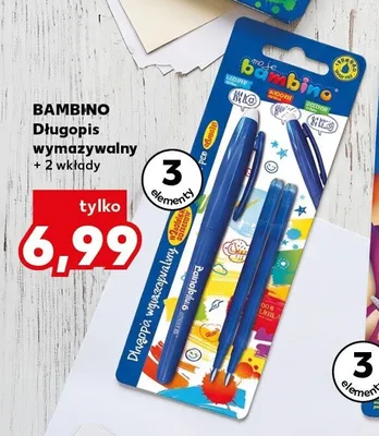 Długopis wymazywalny Bambino + 2 wkłady promocja w Kaufland