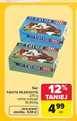 Ser Favita Mlekovita promocja w Carrefour Market