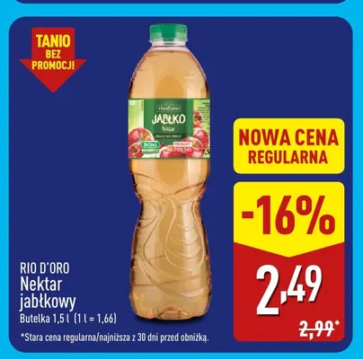 Nektar jabłkowy Rio D'Oro promocja w Aldi