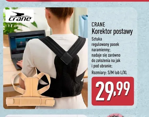 Korektor postawy Crane promocja w Aldi
