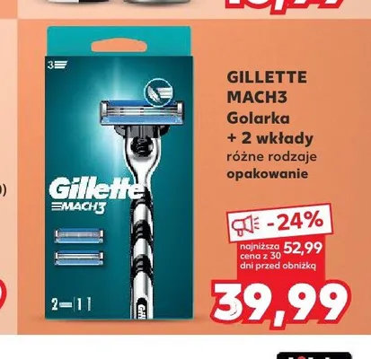 Golarka Gillette Mach3 + 2 wkłady promocja w Kaufland