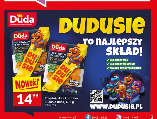 Polędwiczki z kurczaka Dudusie Duda promocja w Twój Market