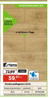 Panele podłogowe Artens Lucia 8 mm AC5 promocja w Leroy Merlin