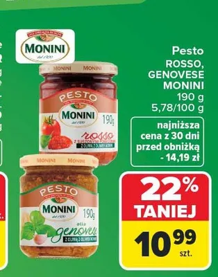 Pesto Genovese Monini promocja w Carrefour