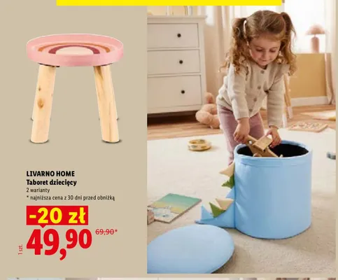 Taboret dziecięcy Livarno Home promocja w Lidl